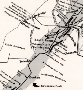 0701 - Tauno Kilpela’s classic map of Copper Country: The Native Copper Mining Era of the Keweenaw Copper Country