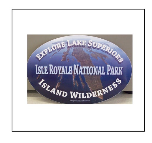 1001 Isle Royale oval sticker