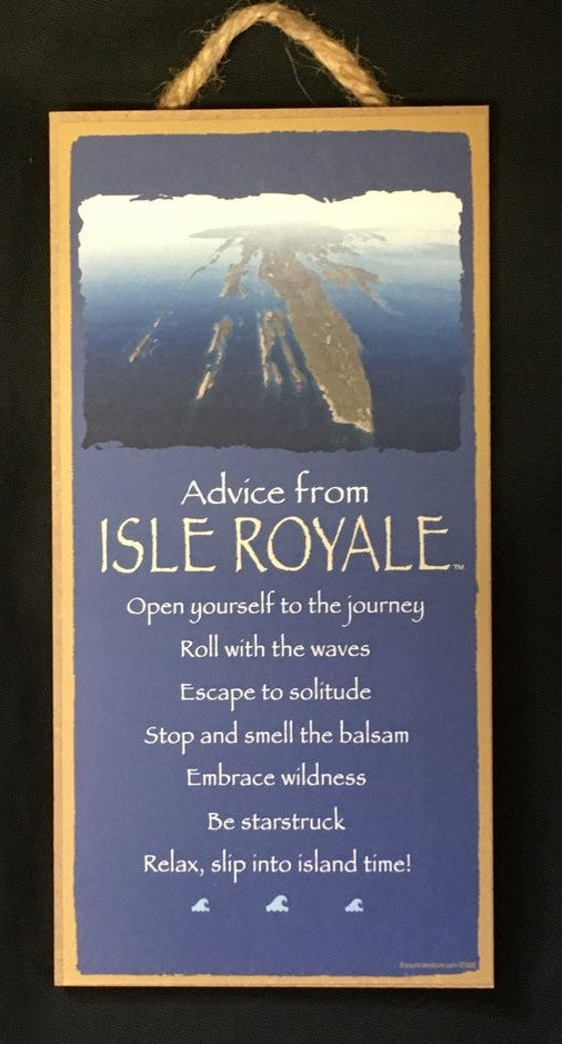 0997IR Advice Wood Sign - Isle Royale