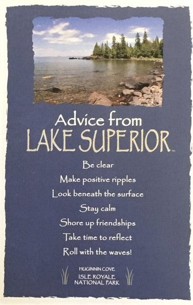 0998 Advice from Lake Superior Postcard