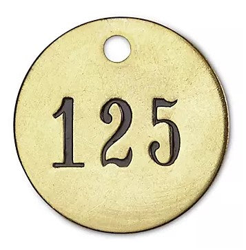 1257 KEWE Brass number keychain