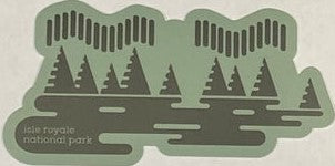 1092 Island with Trees Sticker